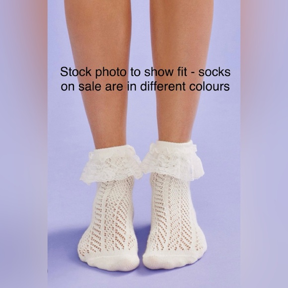 Anthropologie 2 set of Two Lace Ruffle (4 Pair Total) Lolita Socks - Picture 3 of 3